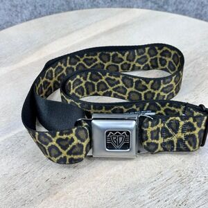 Buckle-Down XL Leopard Print Seatbelt Buckle Belt Adjustable 32-52